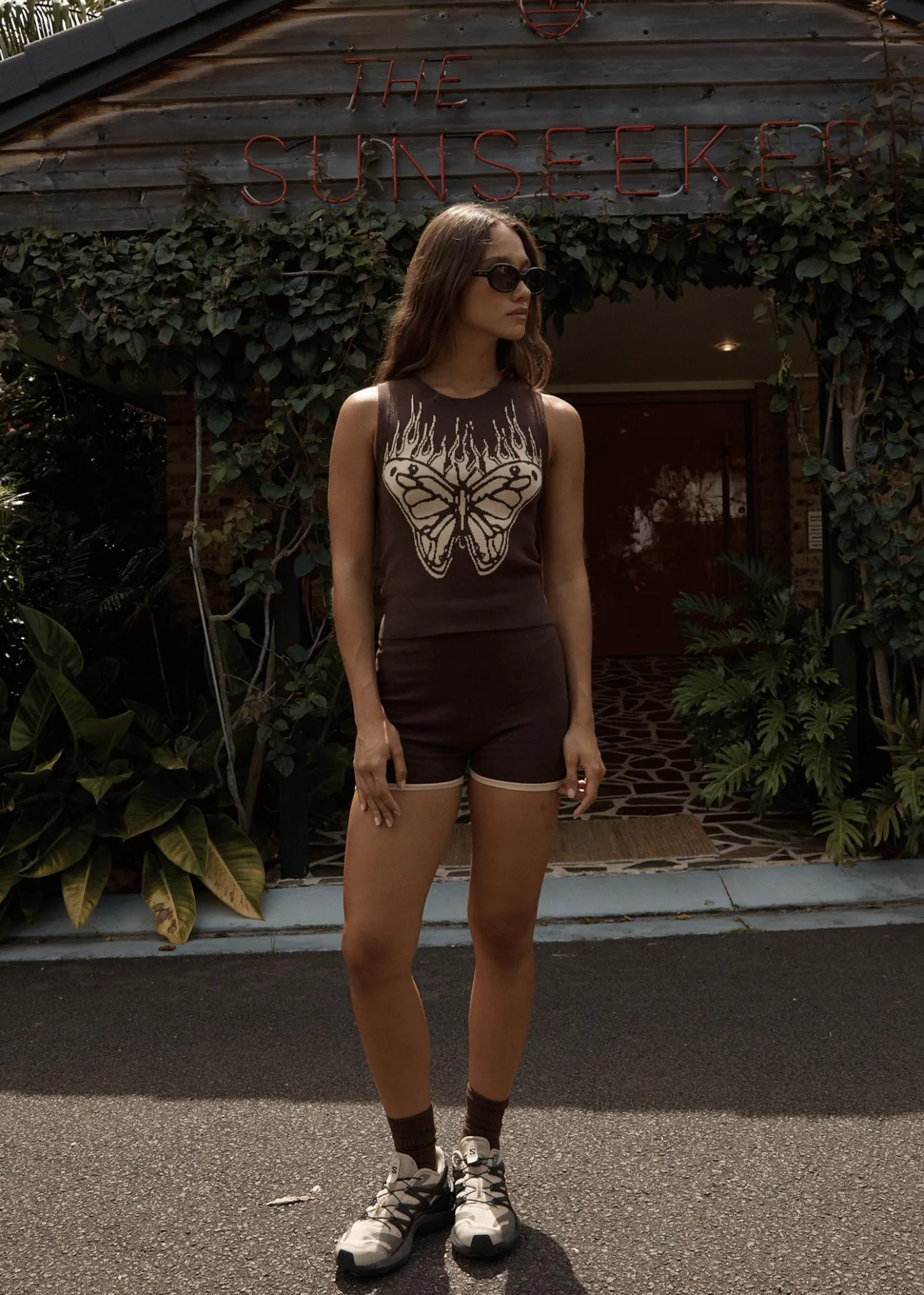 Sets & Co-Ords|Shorts<Afends Set Fire - Knit Short Coffee