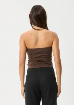 Sleeveless<Afends Set Fire - Rib Tube Top Coffee