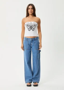Sleeveless<Afends Set Fire - Rib Tube Top White