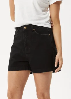 Shorts|Essentials<Afends Seventy Threes  - Denim Short Washed Black
