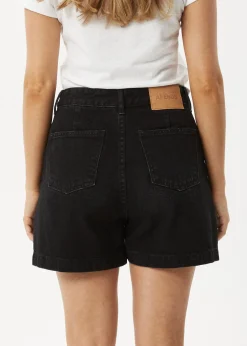 Shorts|Essentials<Afends Seventy Threes  - Denim Short Washed Black