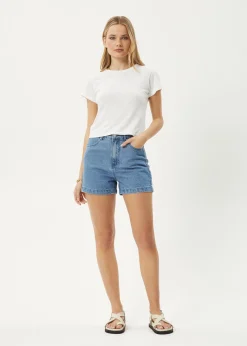 Shorts|Essentials<Afends Seventy Threes  - Denim Short Stone Blue