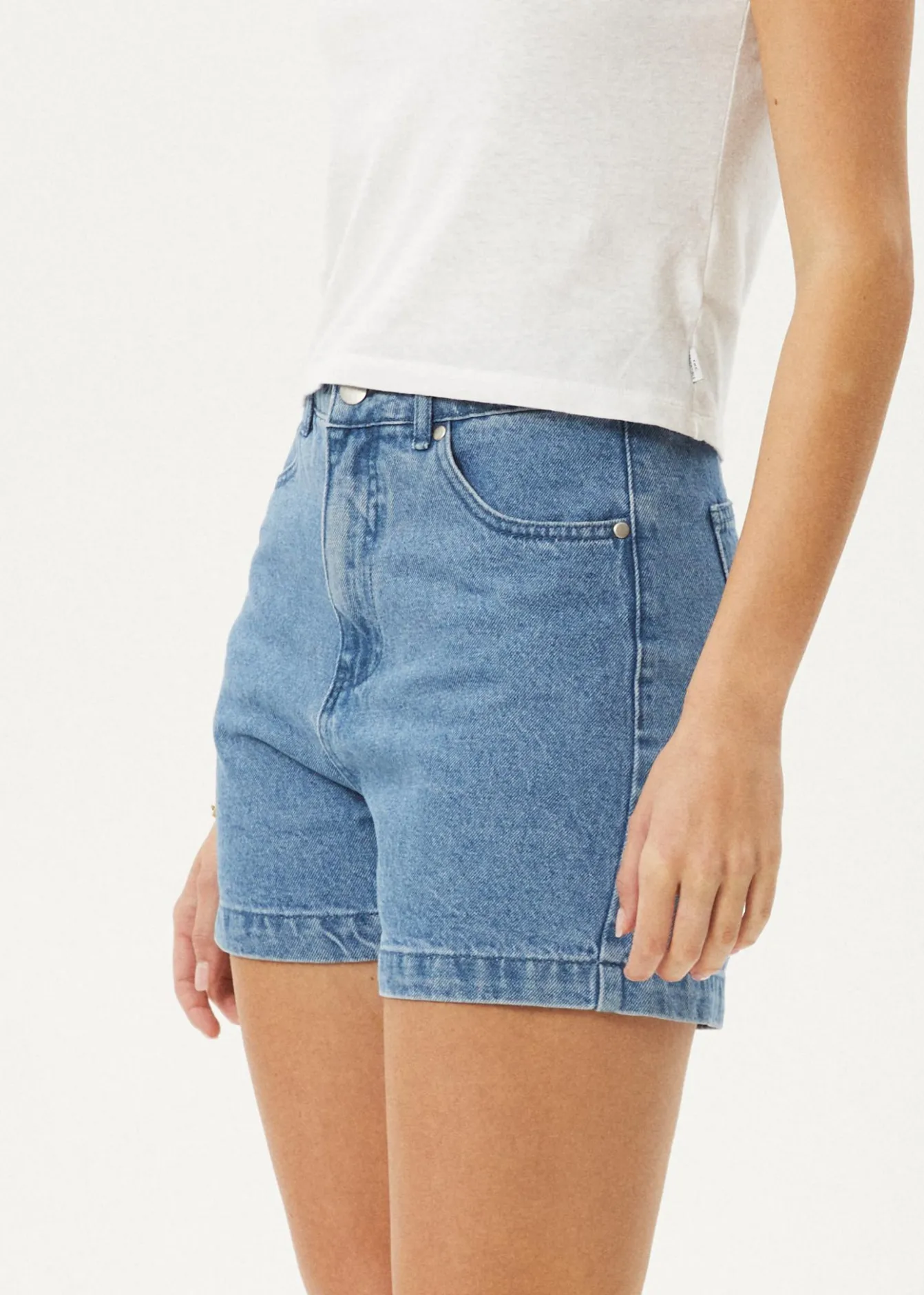 Shorts|Essentials<Afends Seventy Threes - Denim Short Stone Blue