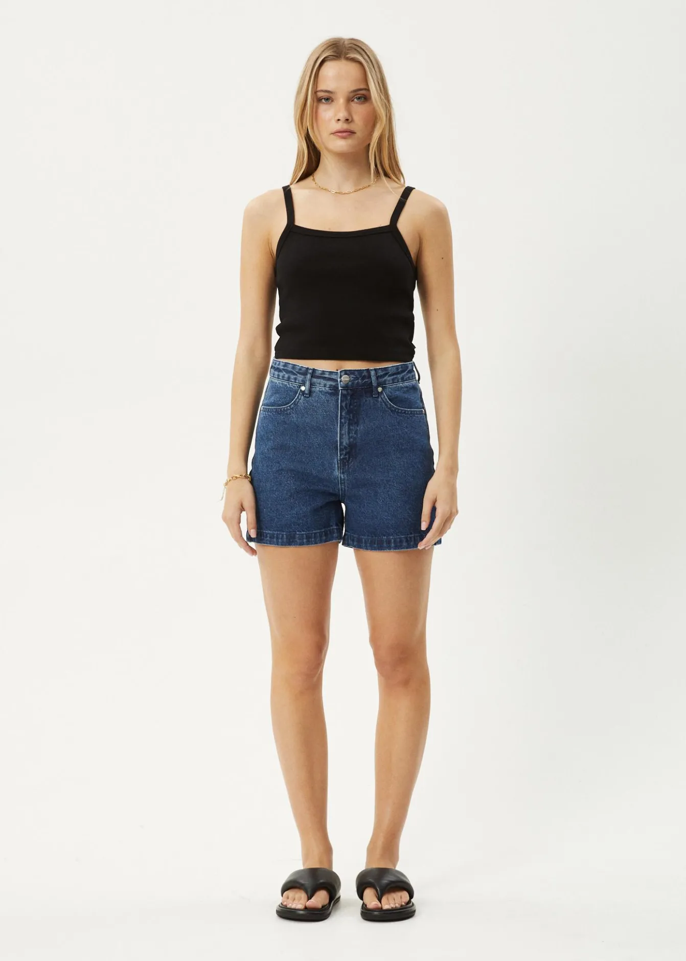 Shorts|Essentials<Afends Seventy Threes - Denim Short Authentic Blue