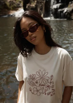 Tees & Shirts<Afends Shapes - Oversized Tee Moonbeam