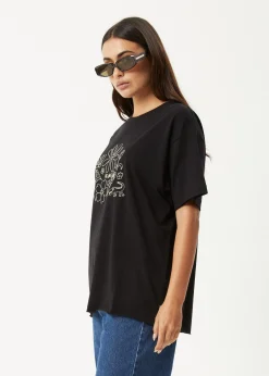 Tees & Shirts<Afends Shapes  -  Oversized Tee Black