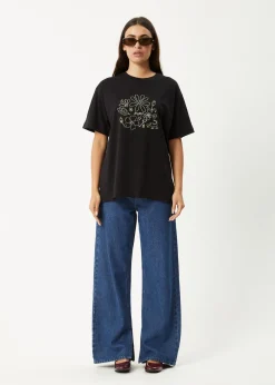 Tees & Shirts<Afends Shapes  -  Oversized Tee Black