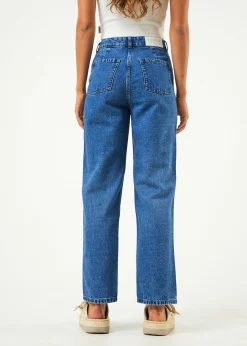 Jeans<Afends Shelby - Denim Wide Leg Jean Long Authentic Blue