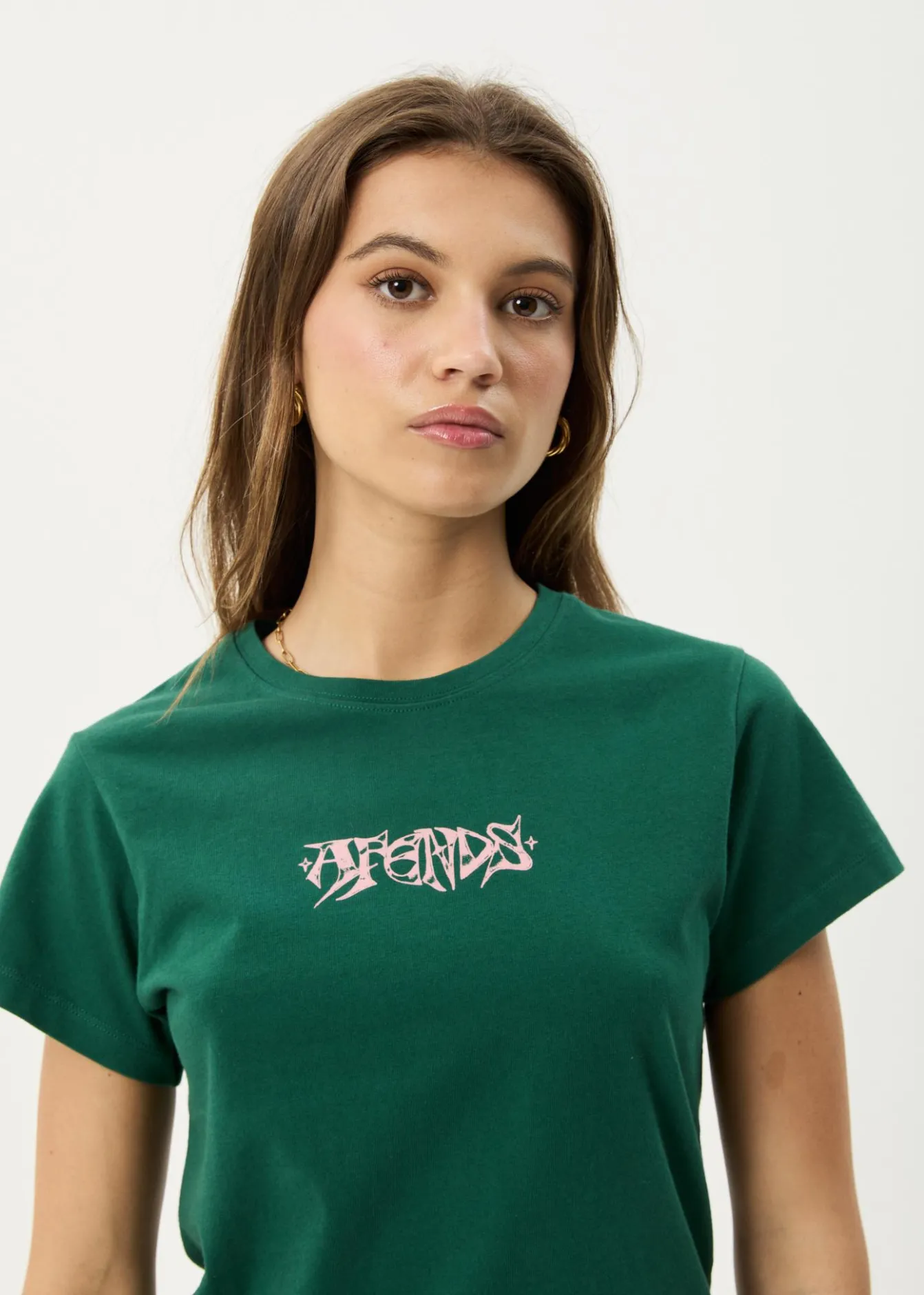 Tees & Shirts<Afends Shield - Baby Tee Hunter Green