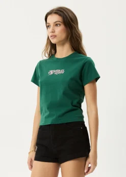 Tees & Shirts<Afends Shield - Baby Tee Hunter Green