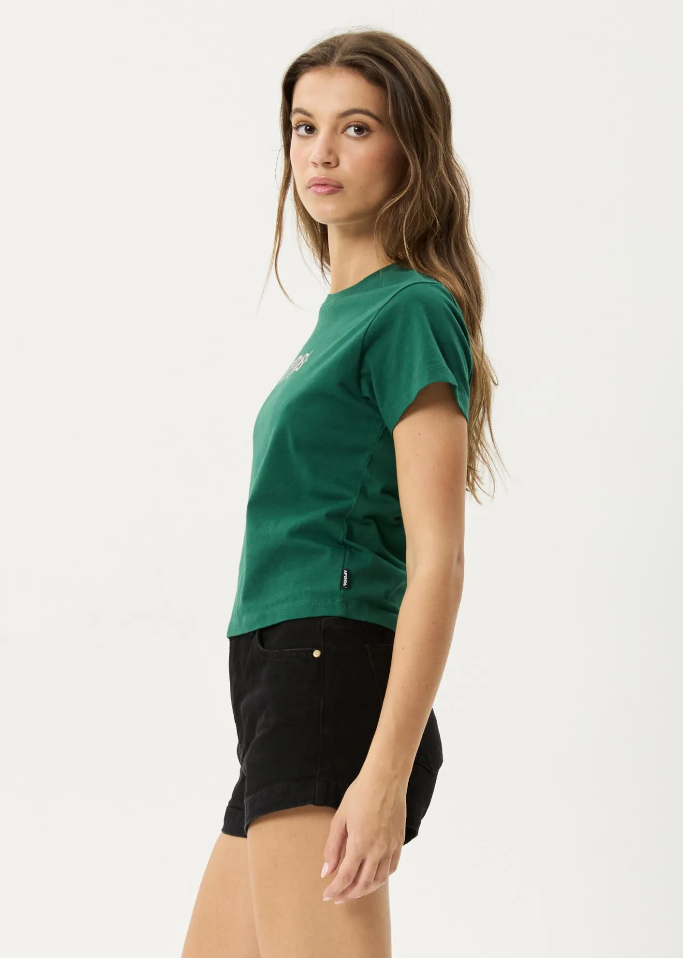 Tees & Shirts<Afends Shield - Baby Tee Hunter Green