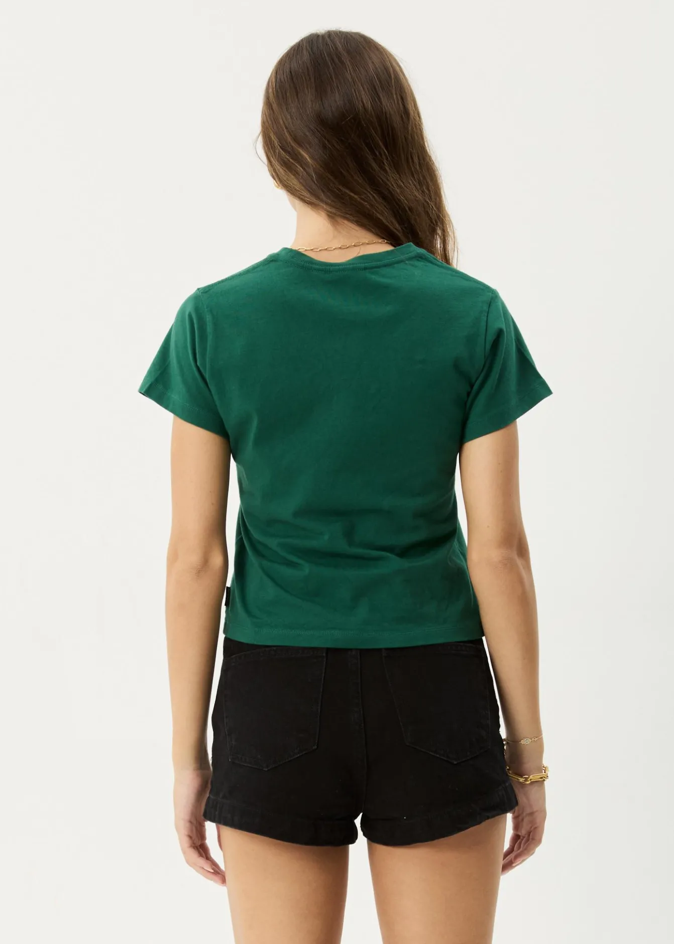 Tees & Shirts<Afends Shield - Baby Tee Hunter Green
