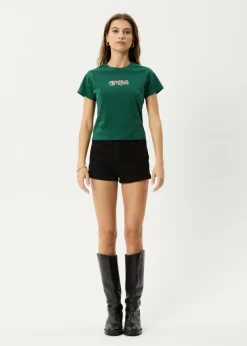 Tees & Shirts<Afends Shield - Baby Tee Hunter Green