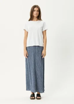 Skirts<Afends Shipwreck  - Seersucker Maxi Skirt Marlin