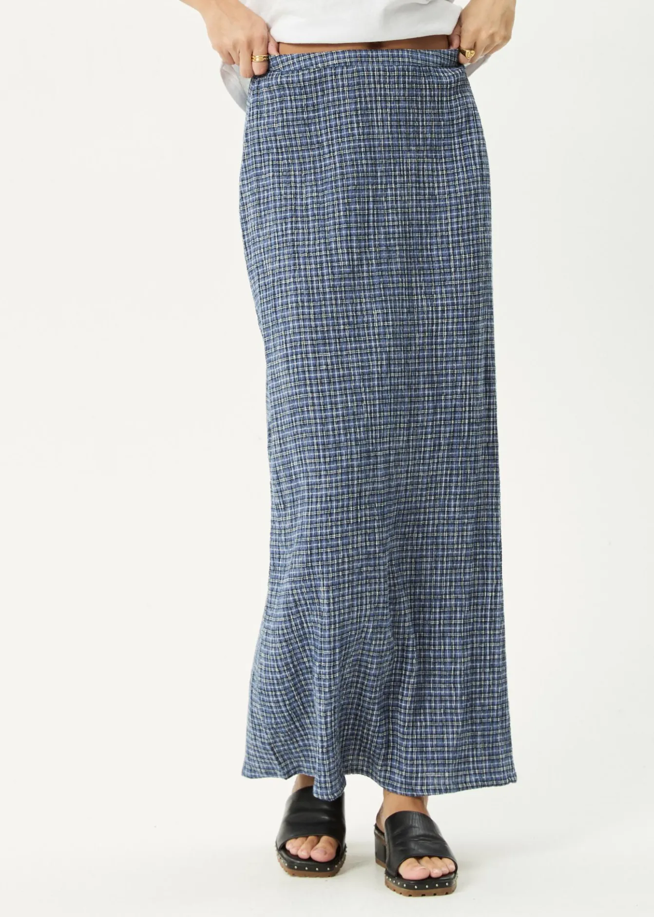 Skirts<Afends Shipwreck - Seersucker Maxi Skirt Marlin