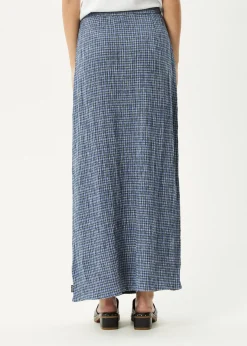 Skirts<Afends Shipwreck - Seersucker Maxi Skirt Marlin