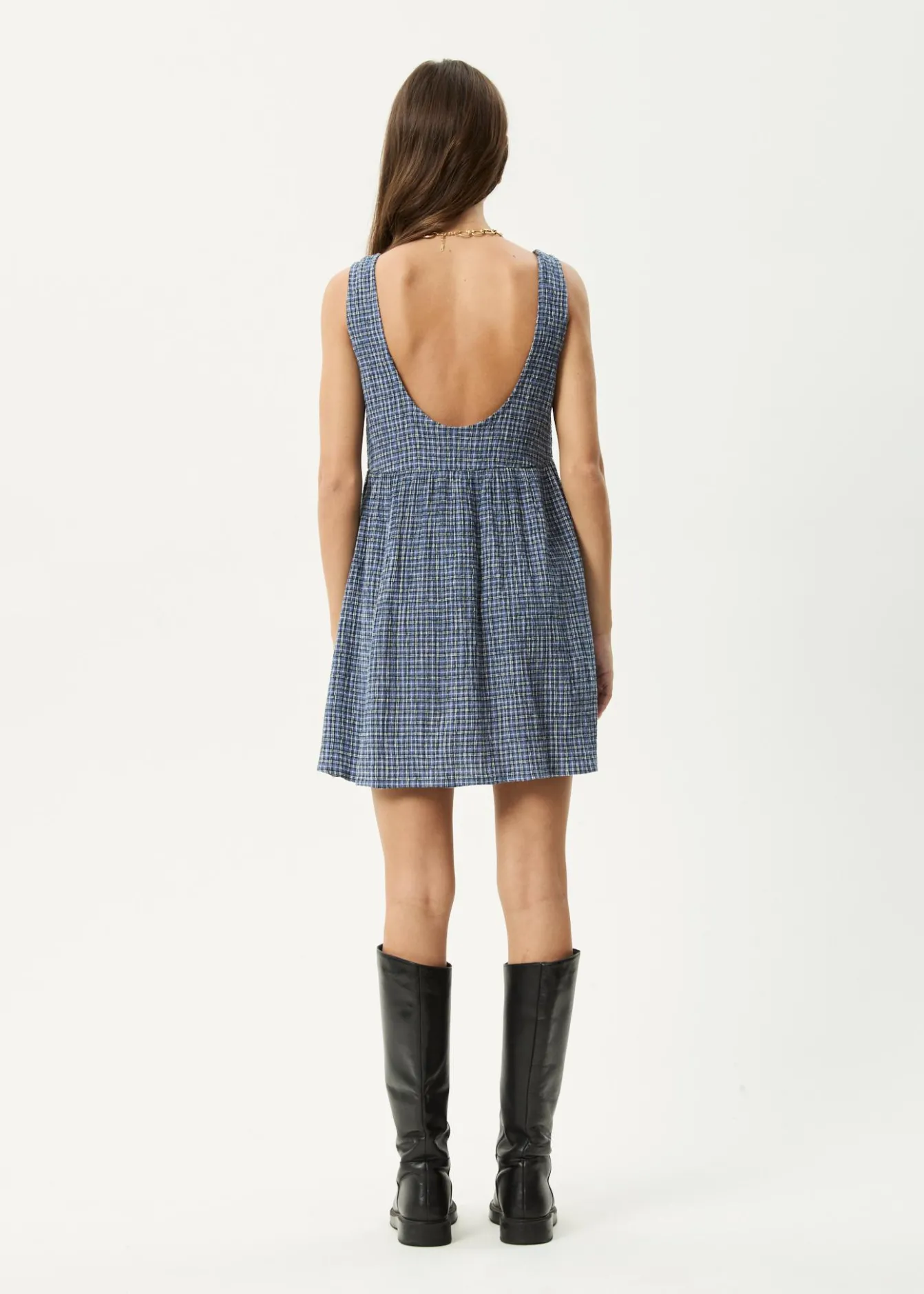 Dresses<Afends Shipwreck Jesse - Seersucker Mini Dress Marlin