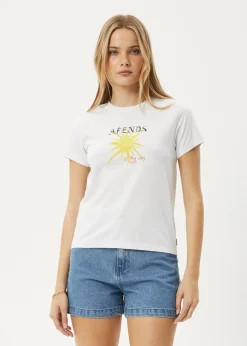 Tees & Shirts<Afends Sky High - Regular Tee White