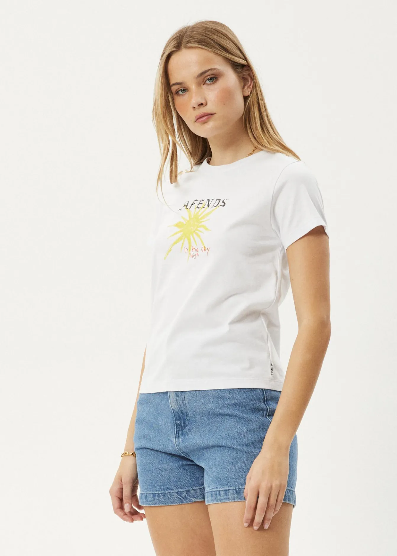 Tees & Shirts<Afends Sky High - Regular Tee White