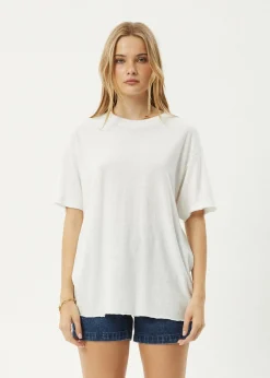 Tees & Shirts|Essentials<Afends Slay  - Oversized Tee White