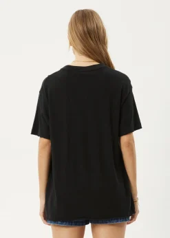Tees & Shirts|Essentials<Afends Slay - Oversized Tee Black