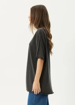 Tees & Shirts|Essentials<Afends Slay - Oversized Tee Stone Black
