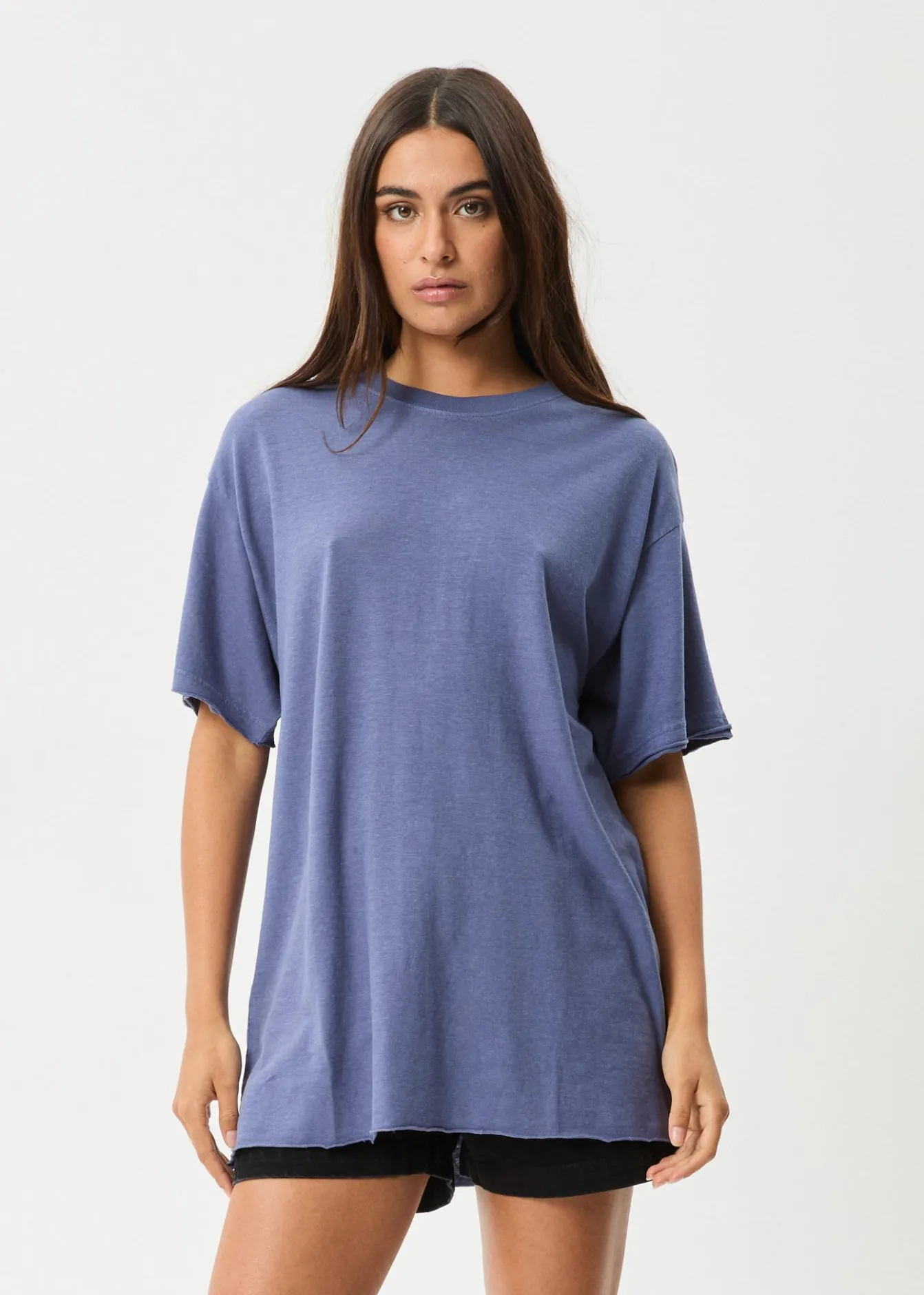 Tees & Shirts|Essentials<Afends Slay - Oversized Tee Washed Marlin