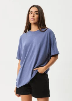 Tees & Shirts|Essentials<Afends Slay  - Oversized Tee Washed Marlin