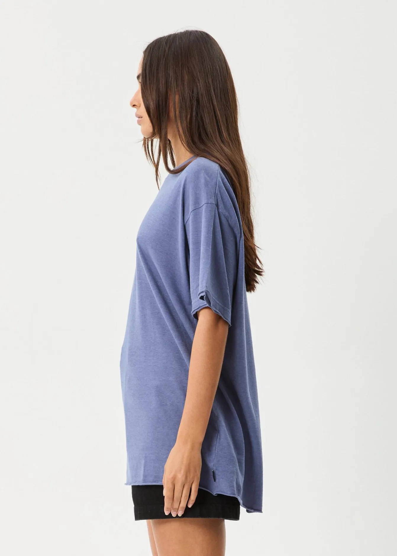 Tees & Shirts|Essentials<Afends Slay - Oversized Tee Washed Marlin