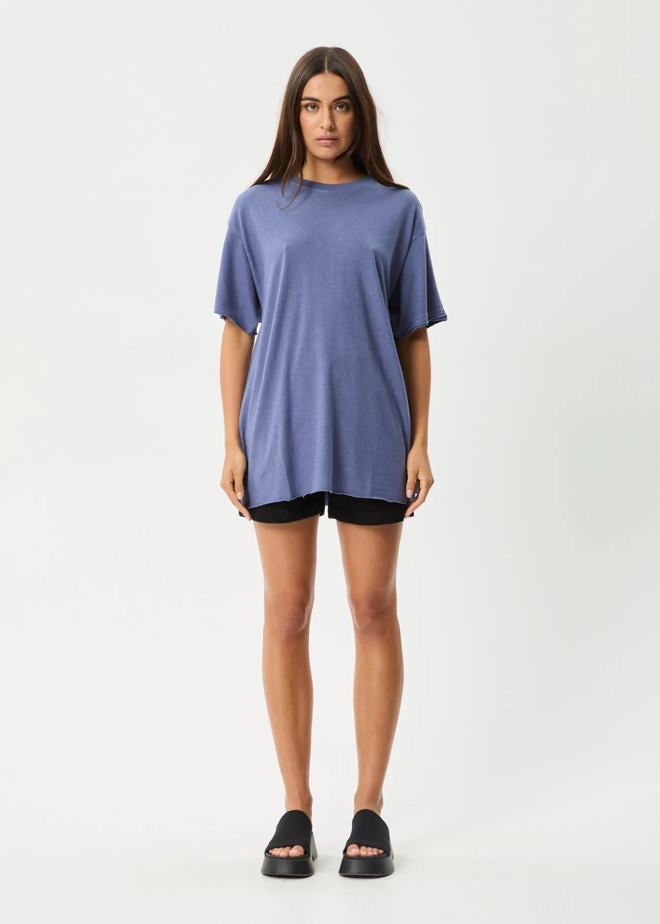 Tees & Shirts|Essentials<Afends Slay - Oversized Tee Washed Marlin