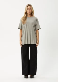 Tees & Shirts|Essentials<Afends Slay  - Oversized Tee Olive