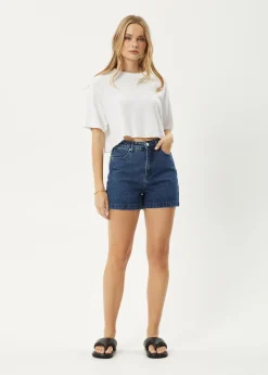 Tees & Shirts|Essentials<Afends Slay Cropped - Oversized Tee White