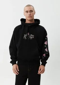 Sweaters & Hoodies<Afends Smell The Roses  - Boxy Hoodie Black
