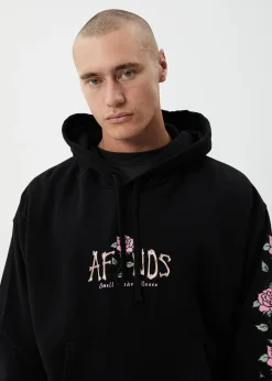 Sweaters & Hoodies<Afends Smell The Roses  - Boxy Hoodie Black