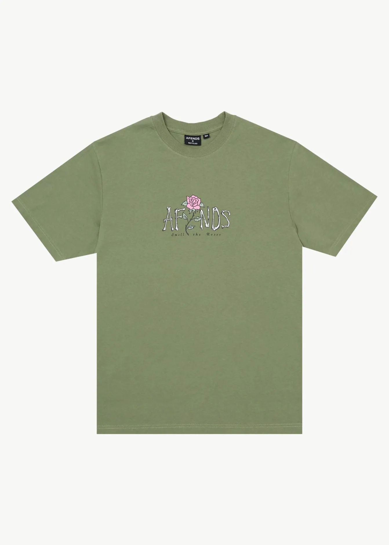 T-Shirts<Afends Smell The Roses - Retro Tee Oil Green