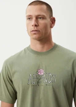 T-Shirts<Afends Smell The Roses - Retro Tee Oil Green