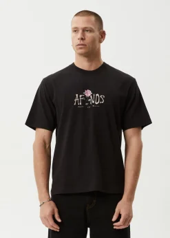 T-Shirts<Afends Smell The Roses  - Retro Tee Black