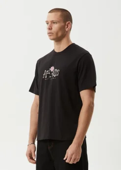 T-Shirts<Afends Smell The Roses  - Retro Tee Black