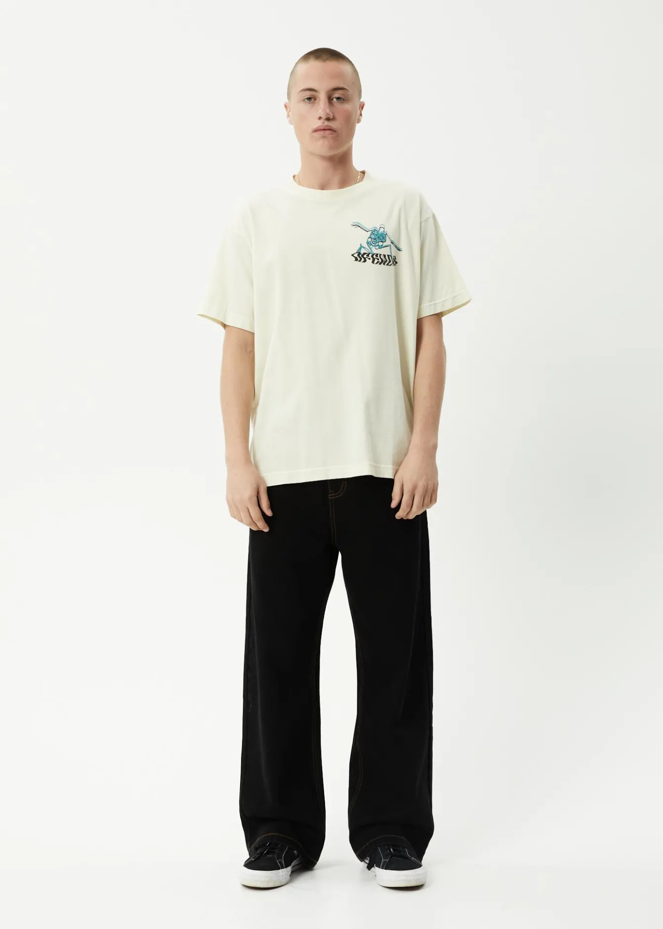 T-Shirts<Afends Smiling Assassin - Boxy Tee Limestone