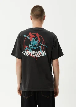 T-Shirts<Afends Smiling Assassin  - Boxy Tee Stone Black