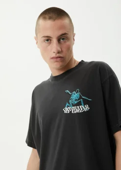 T-Shirts<Afends Smiling Assassin  - Boxy Tee Stone Black
