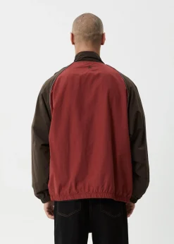 Jackets|Outerwear<Afends Spicy  - Sports Spray Jacket Burgundy