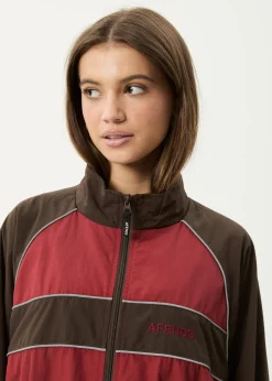 Jackets|Outerwear<Afends Spicy  - Sports Spray Jacket Burgundy