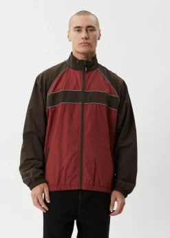 Jackets|Outerwear<Afends Spicy  - Sports Spray Jacket Burgundy
