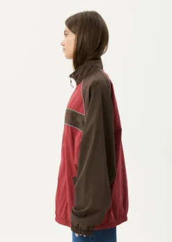 Jackets|Outerwear<Afends Spicy  - Sports Spray Jacket Burgundy