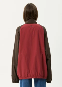 Jackets|Outerwear<Afends Spicy  - Sports Spray Jacket Burgundy