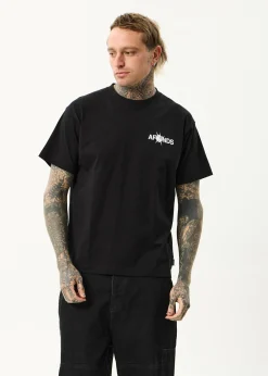 T-Shirts<Afends Spiked - Heavyweight Boxy Tee Black