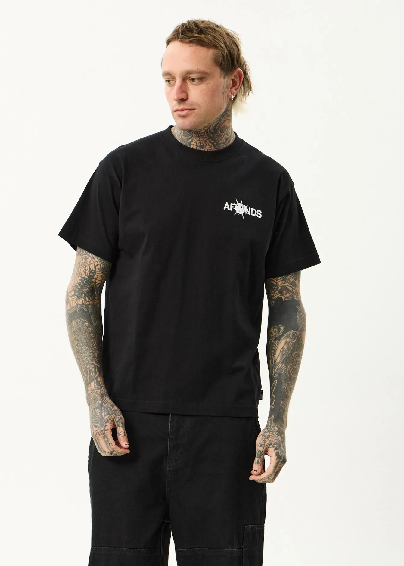 T-Shirts<Afends Spiked - Heavyweight Boxy Tee Black