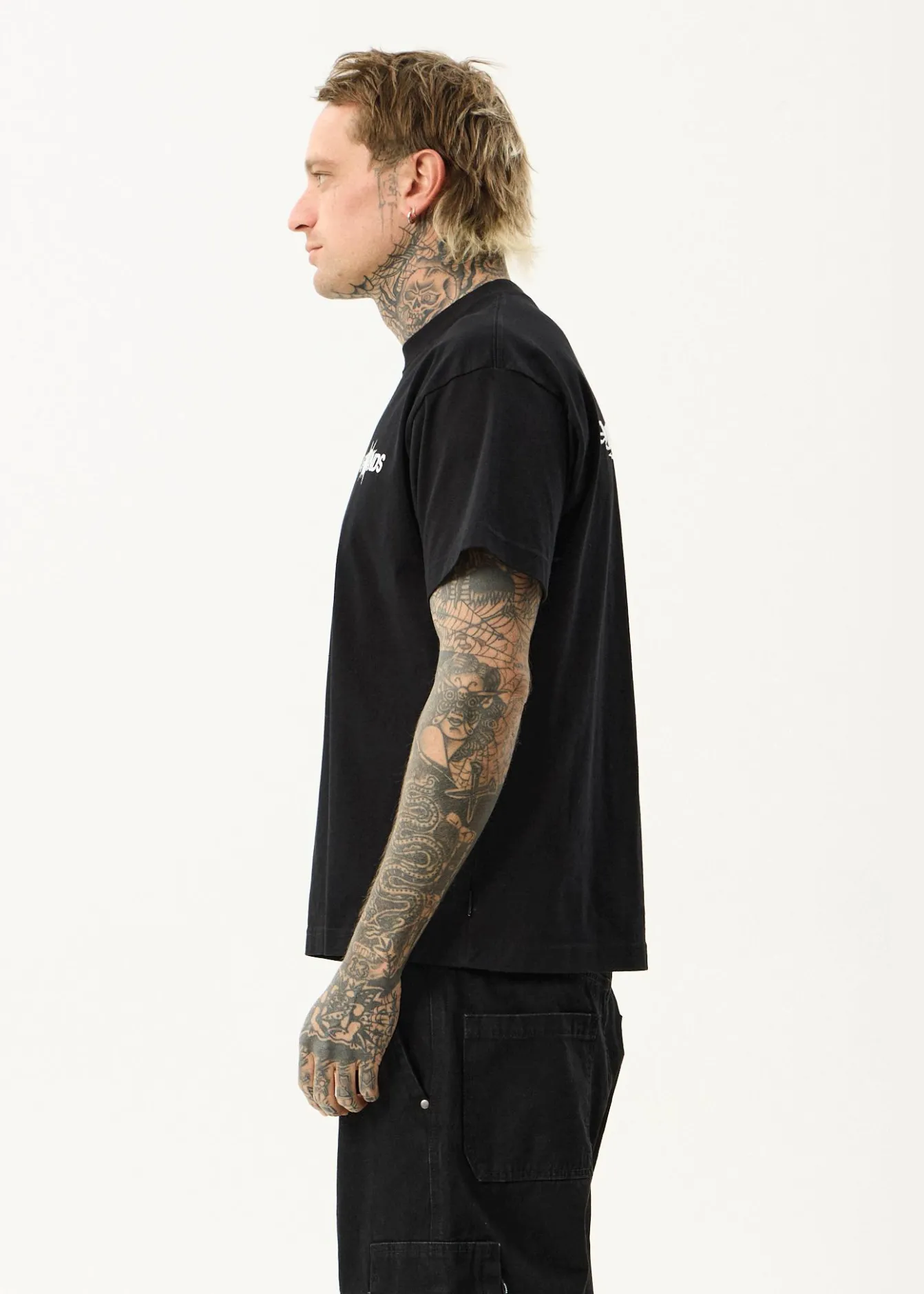 T-Shirts<Afends Spiked - Heavyweight Boxy Tee Black