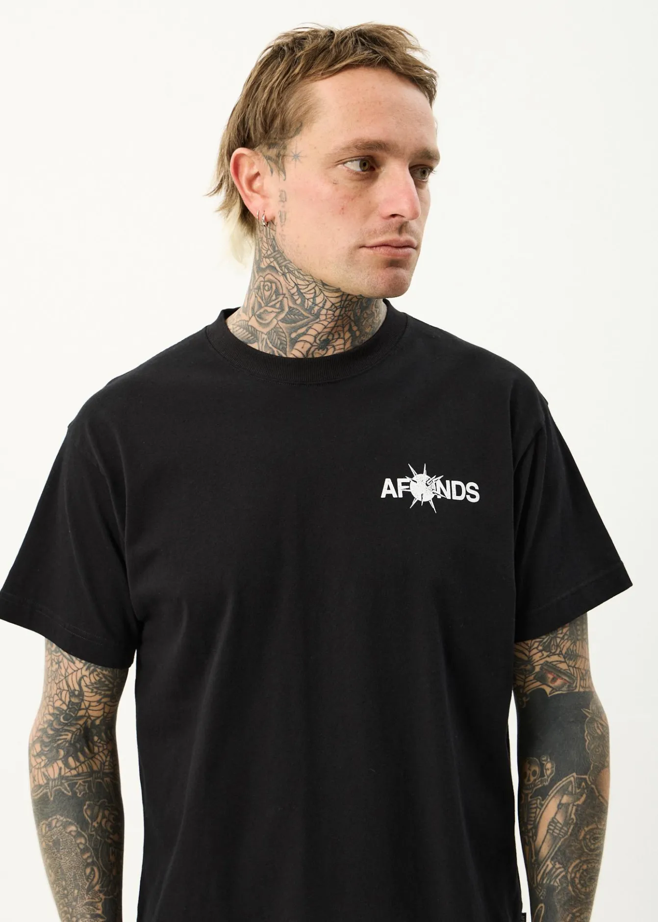 T-Shirts<Afends Spiked - Heavyweight Boxy Tee Black